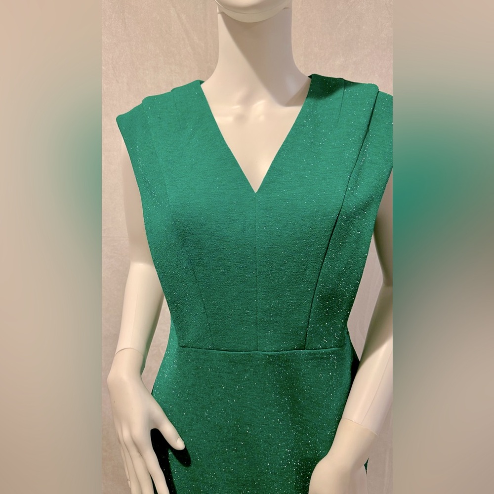 Shimmering Green Calvin Klein Sleeveless Dress